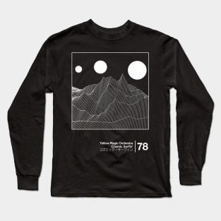 Cosmic Surfin' / Minimal Style Fan Design Long Sleeve T-Shirt